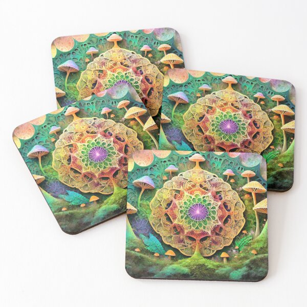 Item preview, Mushrooms and Moss Trip | Fractals and Mandalas | Sublime Nature designed and sold by monkeybusiness.pt.