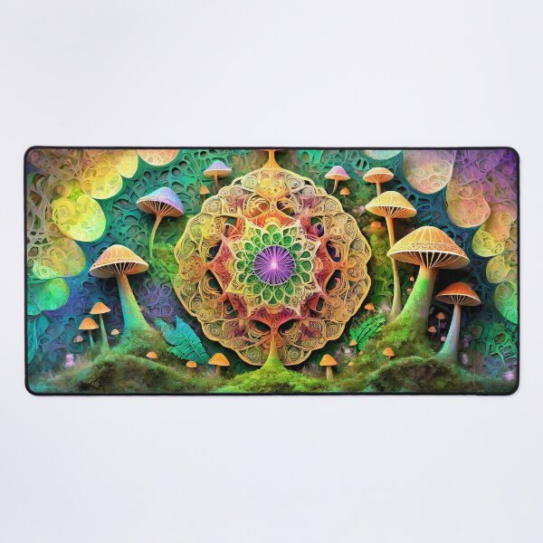 Item preview, Mushrooms and Moss Trip | Fractals and Mandalas | Sublime Nature designed and sold by monkeybusiness.pt.