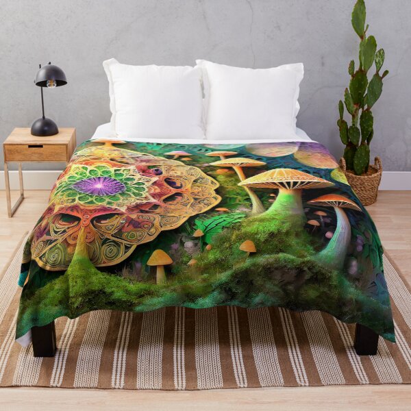 Item preview, Mushrooms and Moss Trip | Fractals and Mandalas | Sublime Nature designed and sold by monkeybusiness.pt.