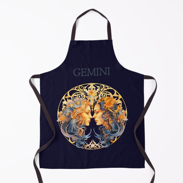 Item preview, Blue and Copper Gemini Zodiac - Horescope/SunSign Theme on blue background designed and sold by CosmicNook1.