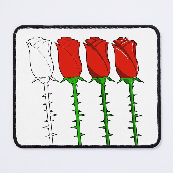 Item preview, Roses Evolved Rendering No Blur Hard Edges Shirt and Sticker Design by Zeesdesign on Redbubble designed and sold by ZEESDESIGN.