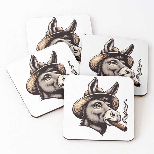 Item preview, smoking donkey farmer designed and sold by Animalia-.