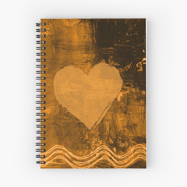 Item preview, Orange heart on copper background, portrait designed and sold by a3-studio.
