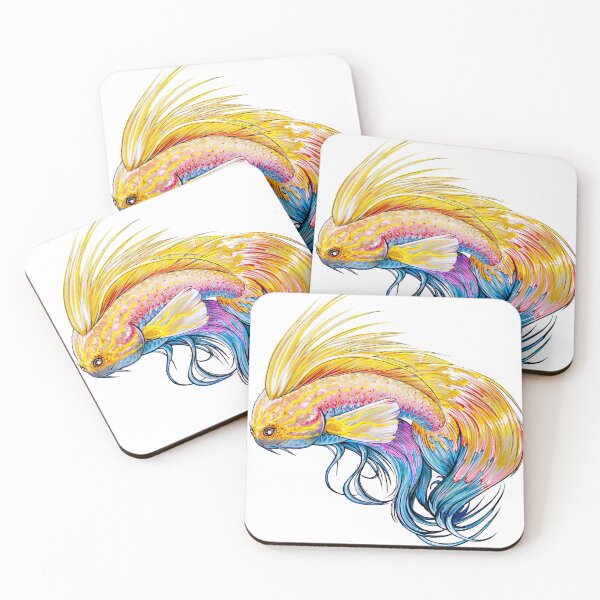 Item preview, Gold Fish Blue Wrasse designed and sold by ElevateSon.