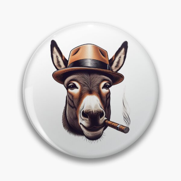 Item preview, smoking donkey farmer designed and sold by Animalia-.