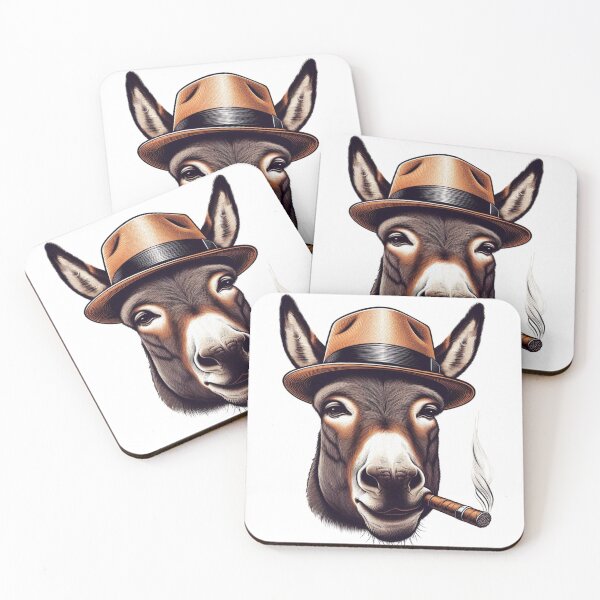 Item preview, smoking donkey farmer designed and sold by Animalia-.