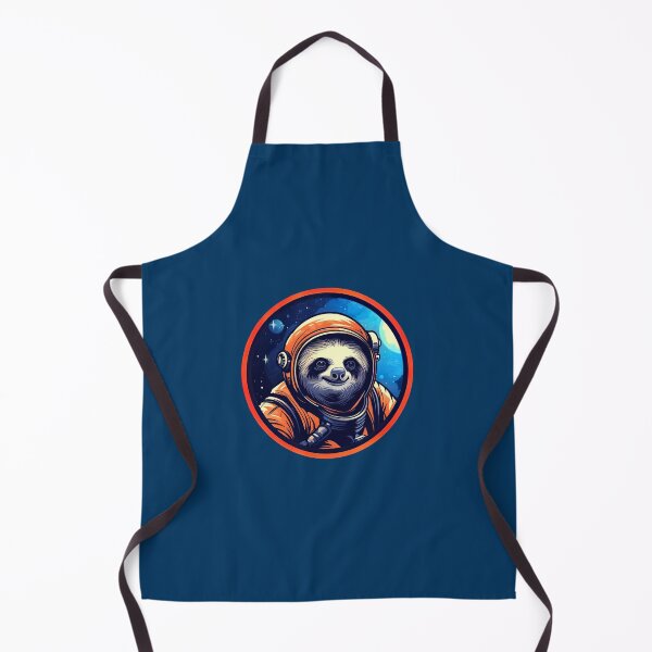 Artikelvorschau, Sloth Astronaut in Orange Space suit cute sci-fi logo for kids entworfen und verkauft von ArcadeVault.