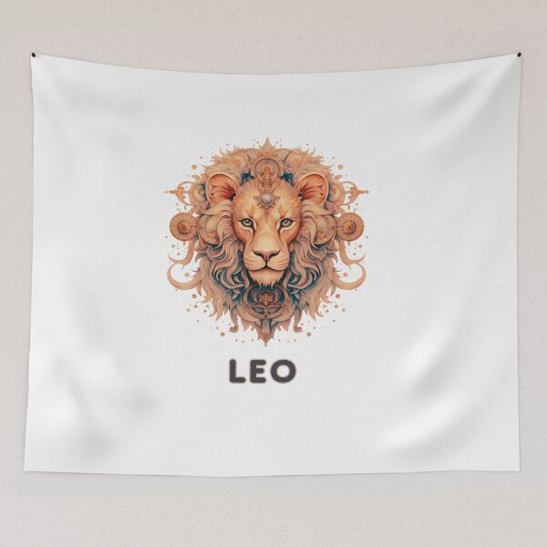 Item preview, Blue and Copper Leo Zodiac - Horescope/SunSign Theme  on white background designed and sold by CosmicNook1.