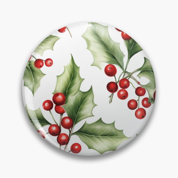 Item preview, Birth Month Flower December Holly Berry Leaves Pattern Christmas Gift designed and sold by OliveAndSnow.