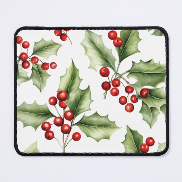 Item preview, Birth Month Flower December Holly Berry Leaves Pattern Christmas Gift designed and sold by OliveAndSnow.