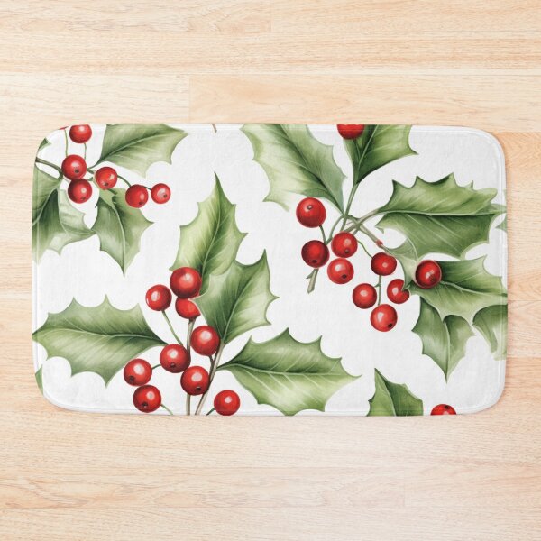 Item preview, Birth Month Flower December Holly Berry Leaves Pattern Christmas Gift designed and sold by OliveAndSnow.