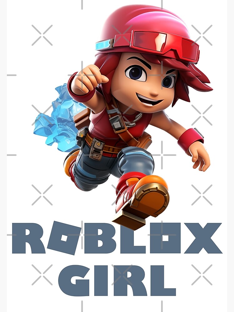 t-shirt roblox girl Poster by CuteDesignOnly