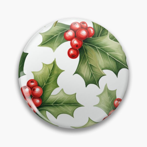 Item preview, Birth Month Flower December Holly Berry Leaves Pattern Christmas Gift designed and sold by OliveAndSnow.
