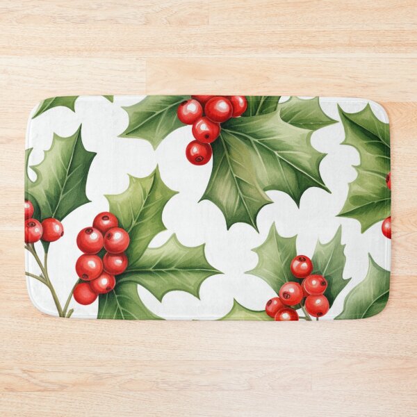 Item preview, Birth Month Flower December Holly Berry Leaves Pattern Christmas Gift designed and sold by OliveAndSnow.