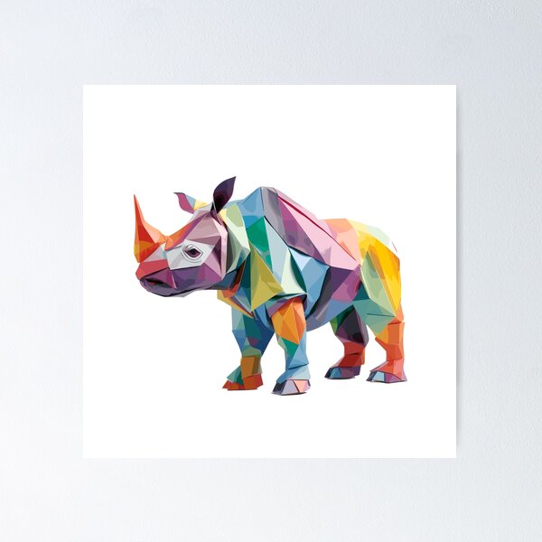 Item preview, Rainbow Rhino Origami designed and sold by sagybp.