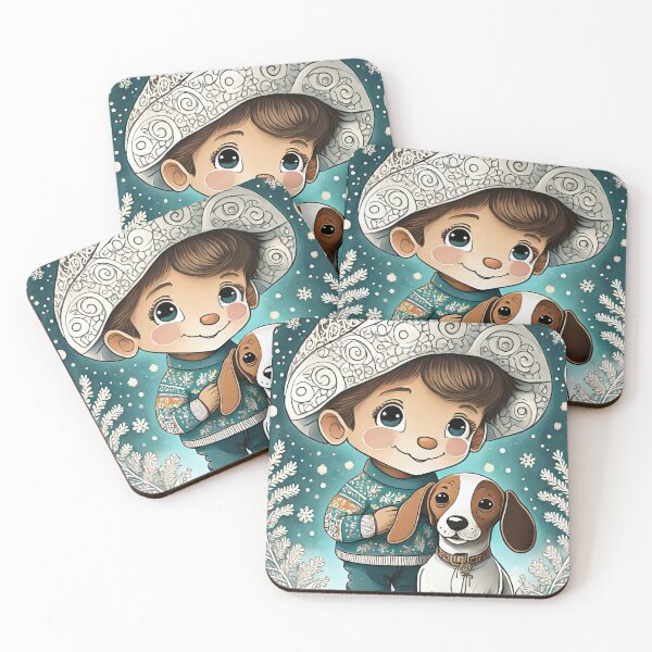 Item preview, Winter and dog 4 designed and sold by Mandalahijo.