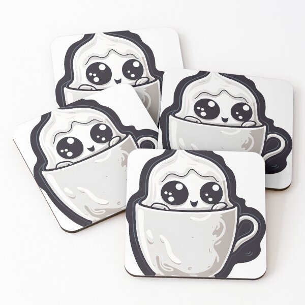 Item preview, Cute Ghost in Coffee | Adorable Paranormal Beverage Art designed and sold by ArtInSync.