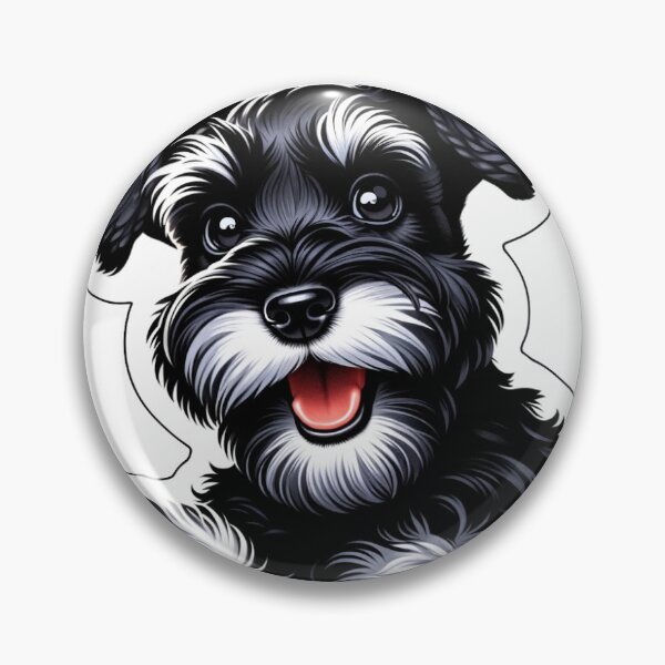 Item preview, happy minischnauzer puppy designed and sold by Minischnauzer forever.