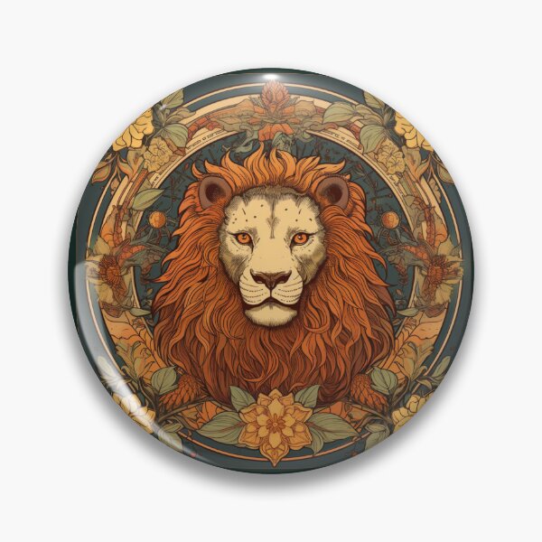 Item preview, Vintage and retro  Leo Zodiac - Horescope/SunSign Theme  on khaki background designed and sold by CosmicNook1.