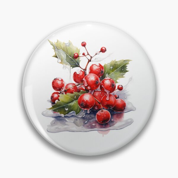 Item preview, Birth Month Flower December Holly Berry Leaves Pattern Christmas Gift designed and sold by OliveAndSnow.