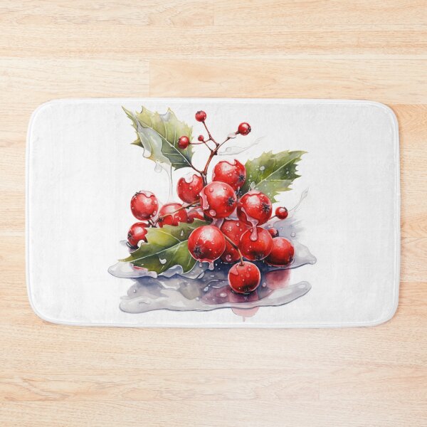 Item preview, Birth Month Flower December Holly Berry Leaves Pattern Christmas Gift designed and sold by OliveAndSnow.