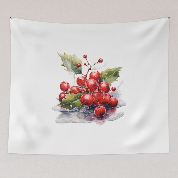 Item preview, Birth Month Flower December Holly Berry Leaves Pattern Christmas Gift designed and sold by OliveAndSnow.