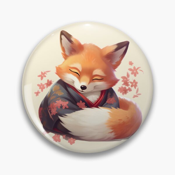 Item preview, Japanese Fox Kitsune designed and sold by Yana Grech.