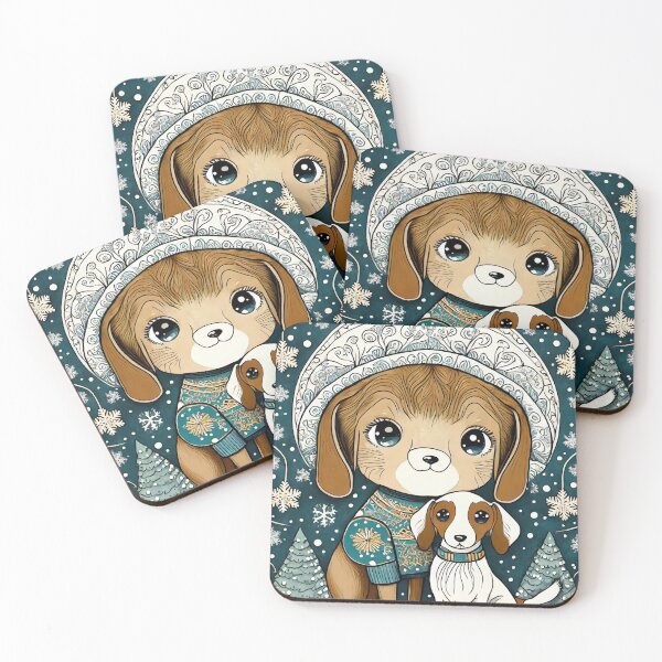Item preview, Winter and dog 5 designed and sold by Mandalahijo.