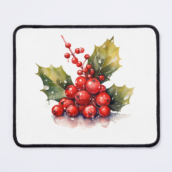 Item preview, Birth Month Flower December Holly Berry Leaves Pattern Christmas Gift designed and sold by OliveAndSnow.