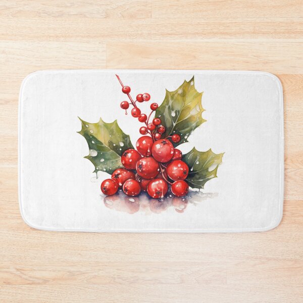Item preview, Birth Month Flower December Holly Berry Leaves Pattern Christmas Gift designed and sold by OliveAndSnow.