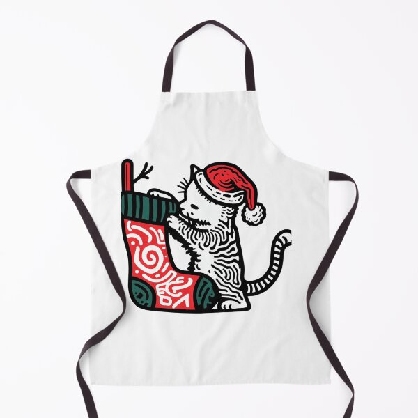 Item preview, Cat Christmas Stocking Playful Cat Waiting for Gifts designed and sold by sharon1210.