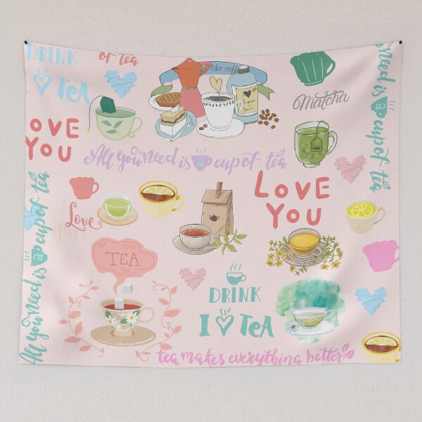 Item preview, teatime, coffee time, hand painting, one fine day designed and sold by zzzozzo.