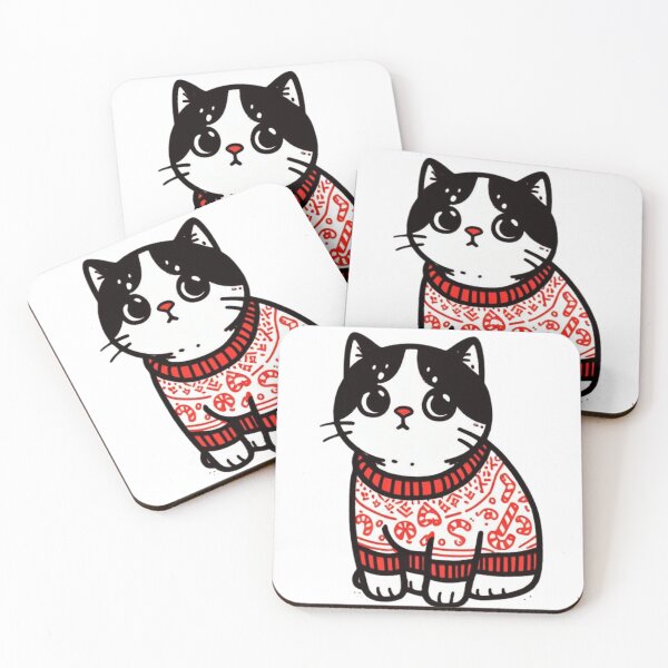 Item preview, Cat Christmas Sweater Waiting for Christmas Gift Cat Cult designed and sold by sharon1210.