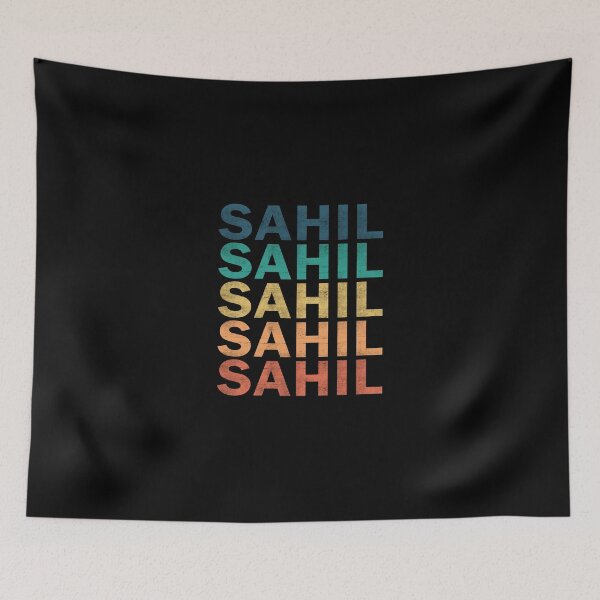 Item preview, Sahil Name - Sahil Vintage Retro Proud Name designed and sold by LeonorBialasz.