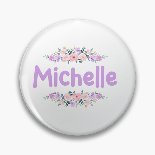 Artikelvorschau, Lila Blumen-Michelle-Namensschild entworfen und verkauft von NormadWorld.