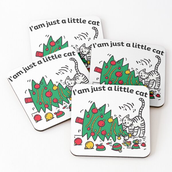 Item preview, Christmas Tree Playful Cat I am just a little cat designed and sold by sharon1210.