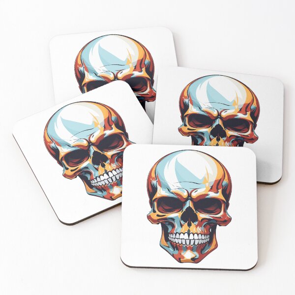 Item preview, Colourful Skull in Vector Style designed and sold by NordicBadger.