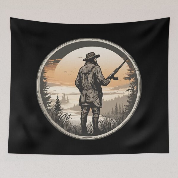 Item preview, Hunter in the Glade at sunrise designed and sold by Aquillashop.