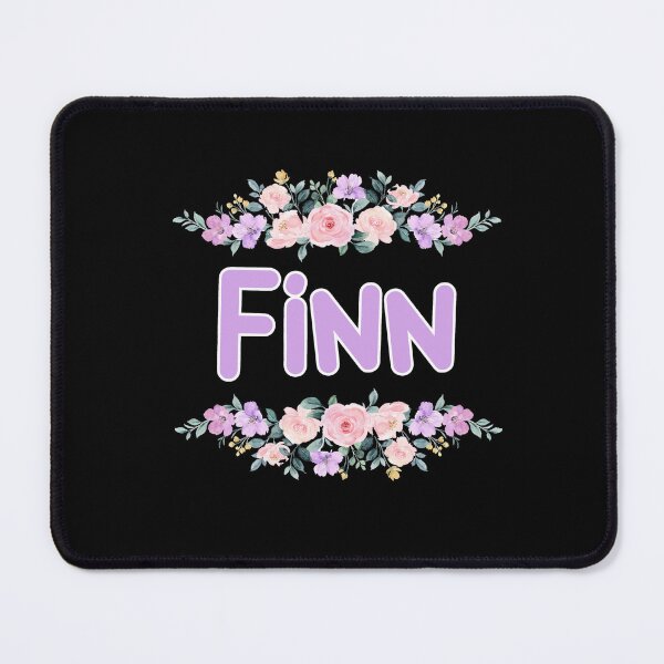 Item preview, Purple Flower Finn Name Label (Black) designed and sold by NormadWorld.