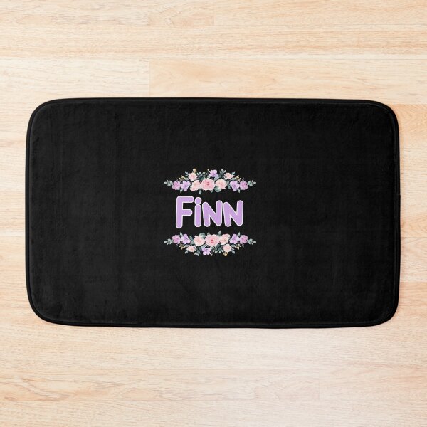 Item preview, Purple Flower Finn Name Label (Black) designed and sold by NormadWorld.