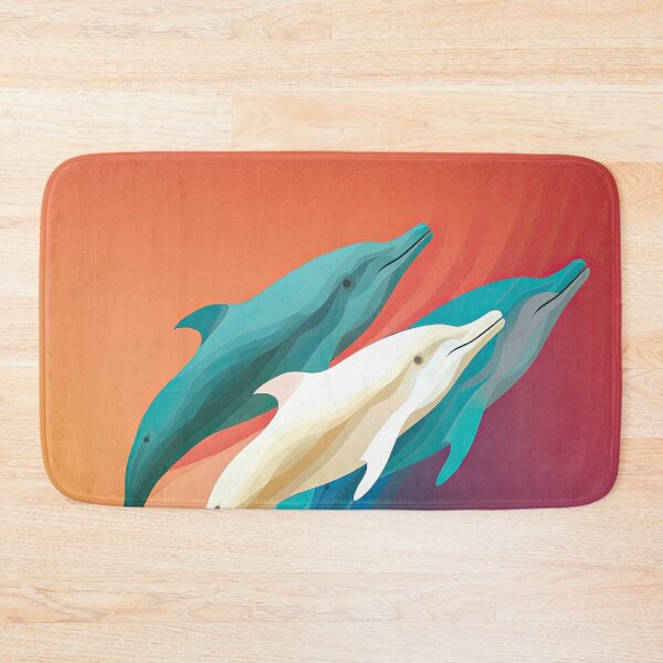 Item preview, Sweet majestic dolphins swim through the water as fast as an arrow designed and sold by WallGemsArt.