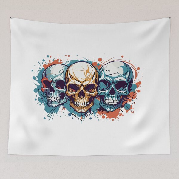 Item preview, Colourful Skulls in Vector Style designed and sold by NordicBadger.