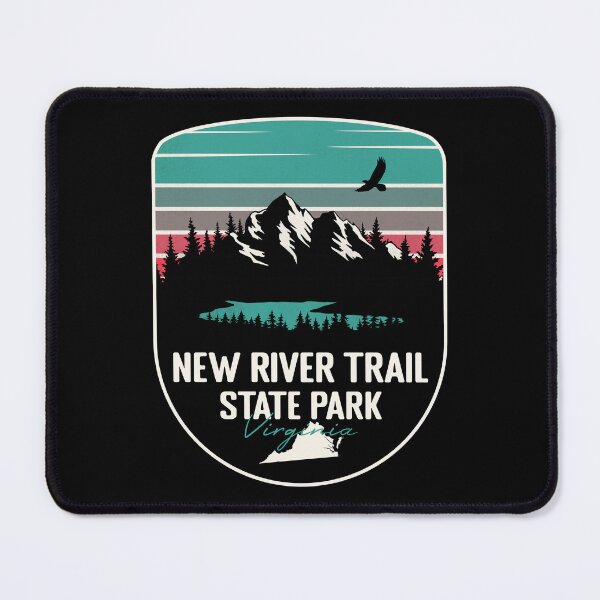 Item preview, New River Trail State Park Virginia - VA Retro Badge Forest and Wilderness designed and sold by mountainfad.