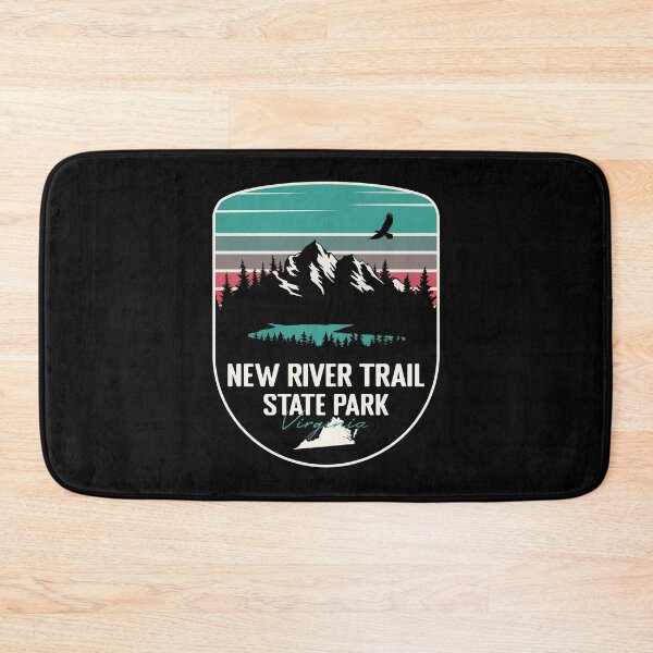Item preview, New River Trail State Park Virginia - VA Retro Badge Forest and Wilderness  designed and sold by mountainfad.