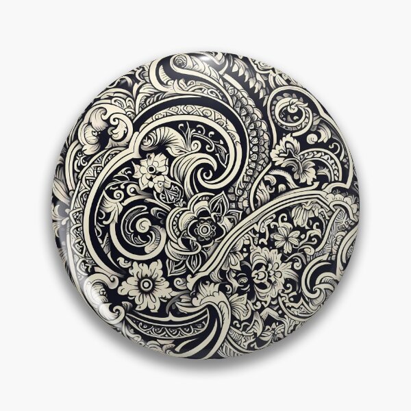 Item preview, Elegant Black and White Paisley Design - A Classic Pattern with a Modern Twist designed and sold by HeeShirt.