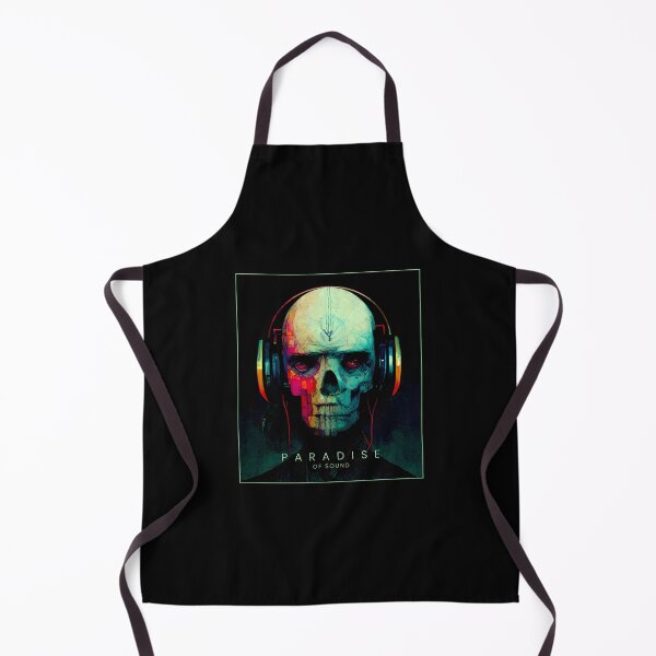 Item preview, Distorted techno skull listening to music designed and sold by RebelBrush.
