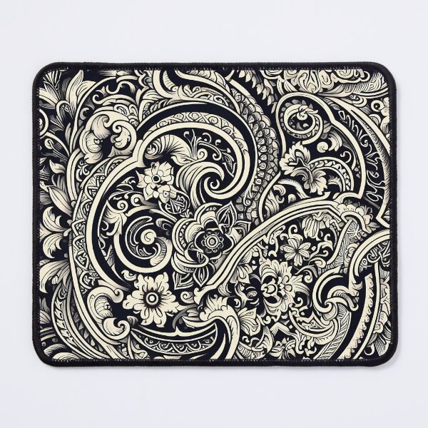 Item preview, Elegant Black and White Paisley Design - A Classic Pattern with a Modern Twist designed and sold by HeeShirt.