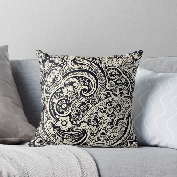 Item preview, Élégant design cachemire noir et blanc – Un motif classique avec une touche moderne. designed and sold by HeeShirt.