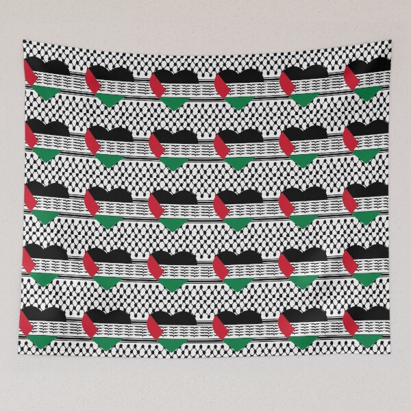 Item preview, Palestine Heart & Keffiyeh designed and sold by MamaHabiba.