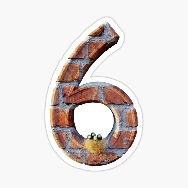 Number 6 Sticker